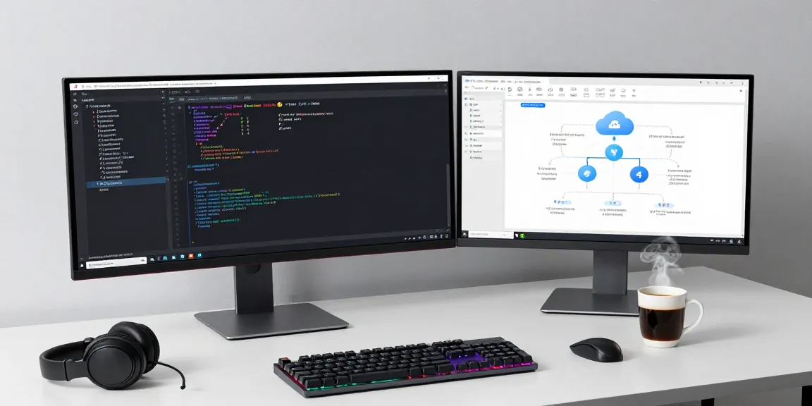 gi8ee software development workspace with advanced coding tools and cloud computing elements