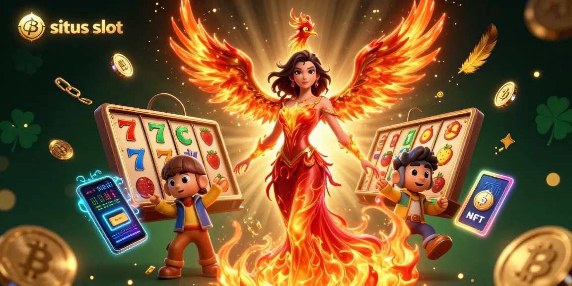 Terlibat dengan kegembiraan situs slot saat gulungan slot berputar cerah dan seekor phoenix yang menakjubkan terbang.