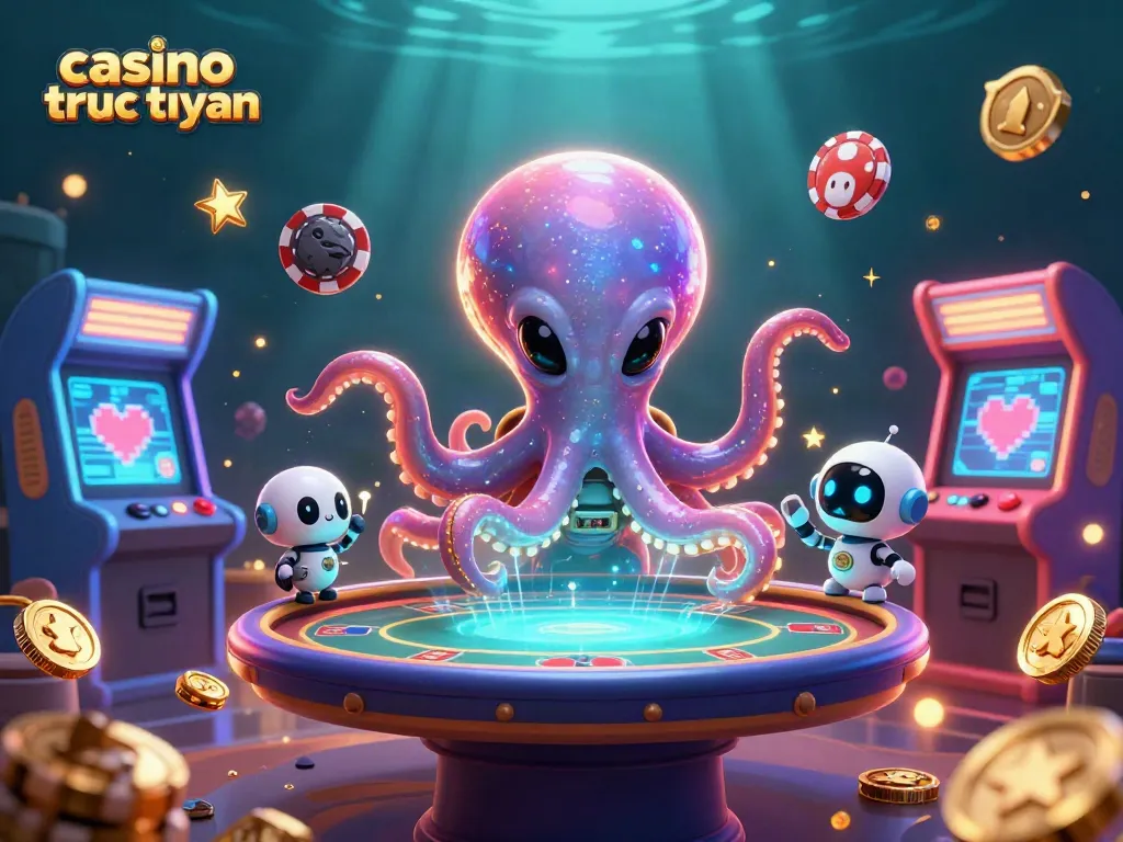 Chơi game tại casino trực tuyến với hình ảnh kỳ quái và độc đáo của bạch tuộc và robot