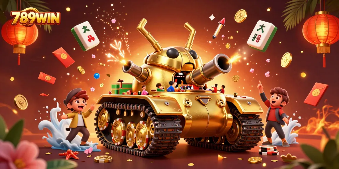 Join the action at 789WIN for a vibrant casino experience with confetti and golden tokens flying!