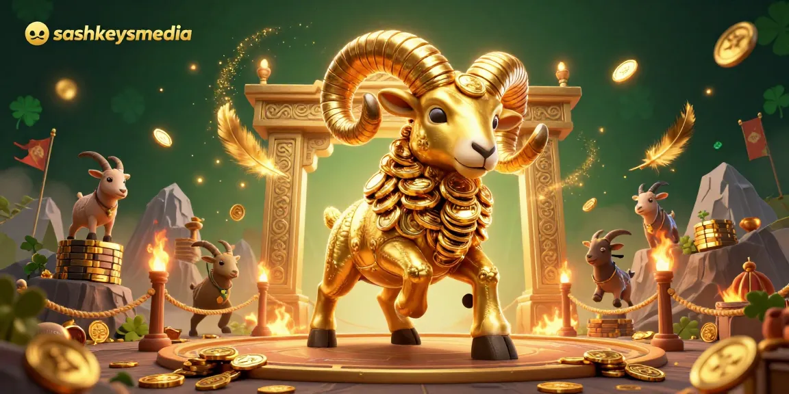 Experience thrilling gameplay at sashkeysmedia with dynamic casino action featuring a charging ram and gold coins.