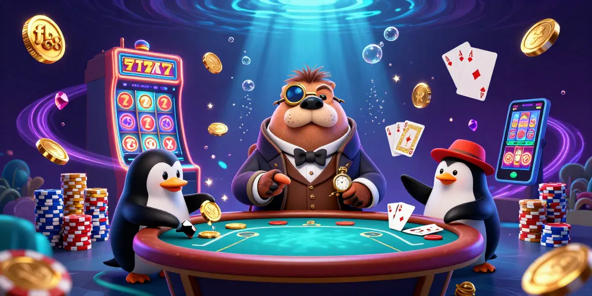 Join the fun at fb 68's underwater poker scene with vibrant characters and dynamic casino elements.