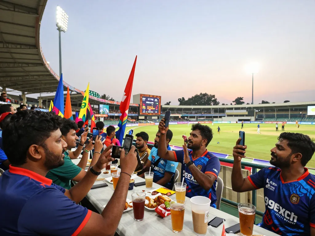 Fans enjoying a thrilling cricket match while engaging in 99exch sports betting.